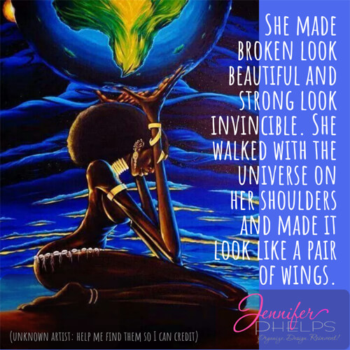 You are strong and beautiful – bent wings and all!